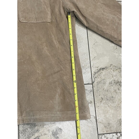 St John’s Bay  Leather Button-Up Shirt with Chest Pockets - Picture 7 of 9